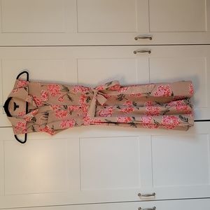 Banana Republic floral button down midi dress